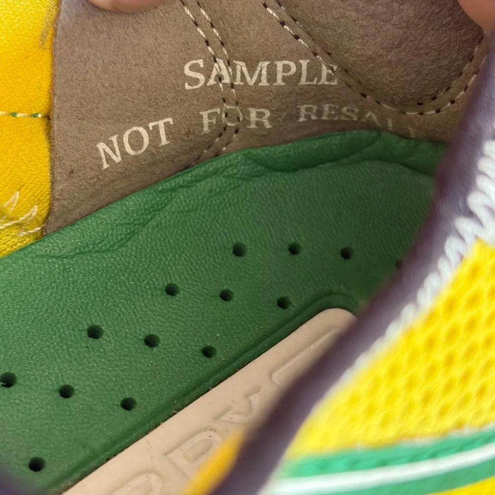 Sperry Top-Sider Mens Water Shoes Yellow Green Mesh Bungee Sneakers 9M 10145532